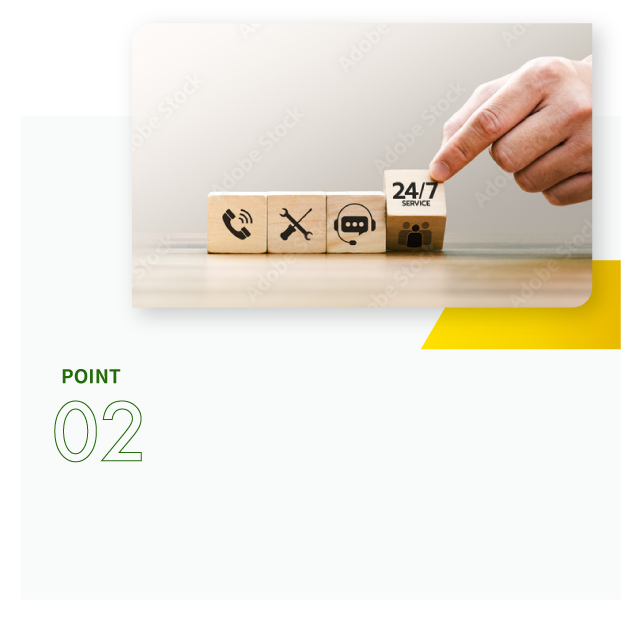 24時間LINE受付+柔軟なスピード対応